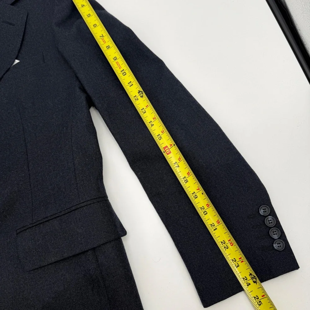 Vintage Redwood & Ross Mens Pure Wool Two Button Blazer Sport Coat Navy 40R